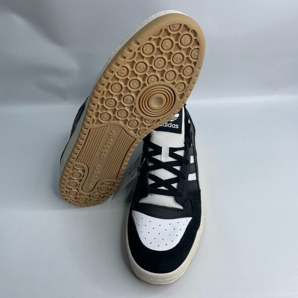 Adidas Shoes Mens 12 Forum Low CL Black White Gum Oreo Trifold Sneakers‎ ID6857 - Picture 7 of 9
